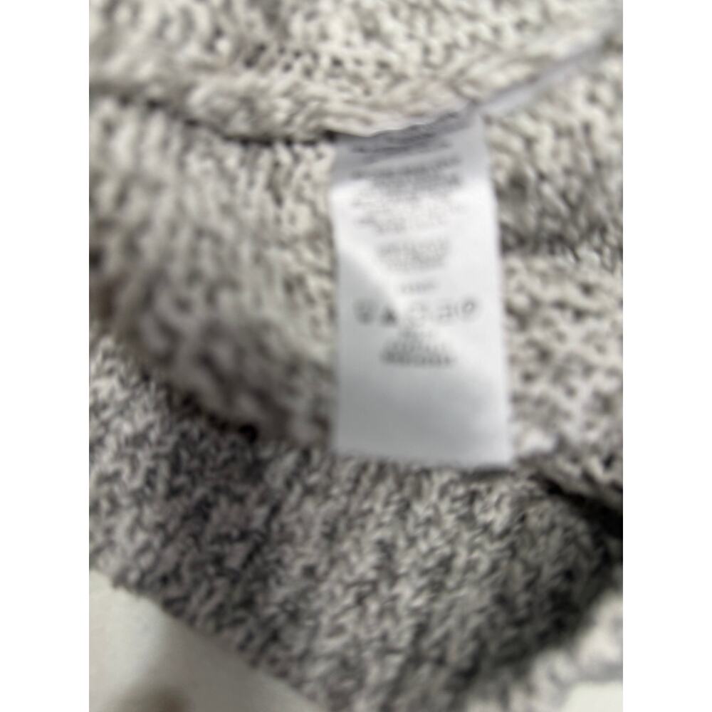 LOFT Brown White Marled Boucle Knit V-Neck Sweater M Relaxed Fit 469417 - Picture 6 of 7